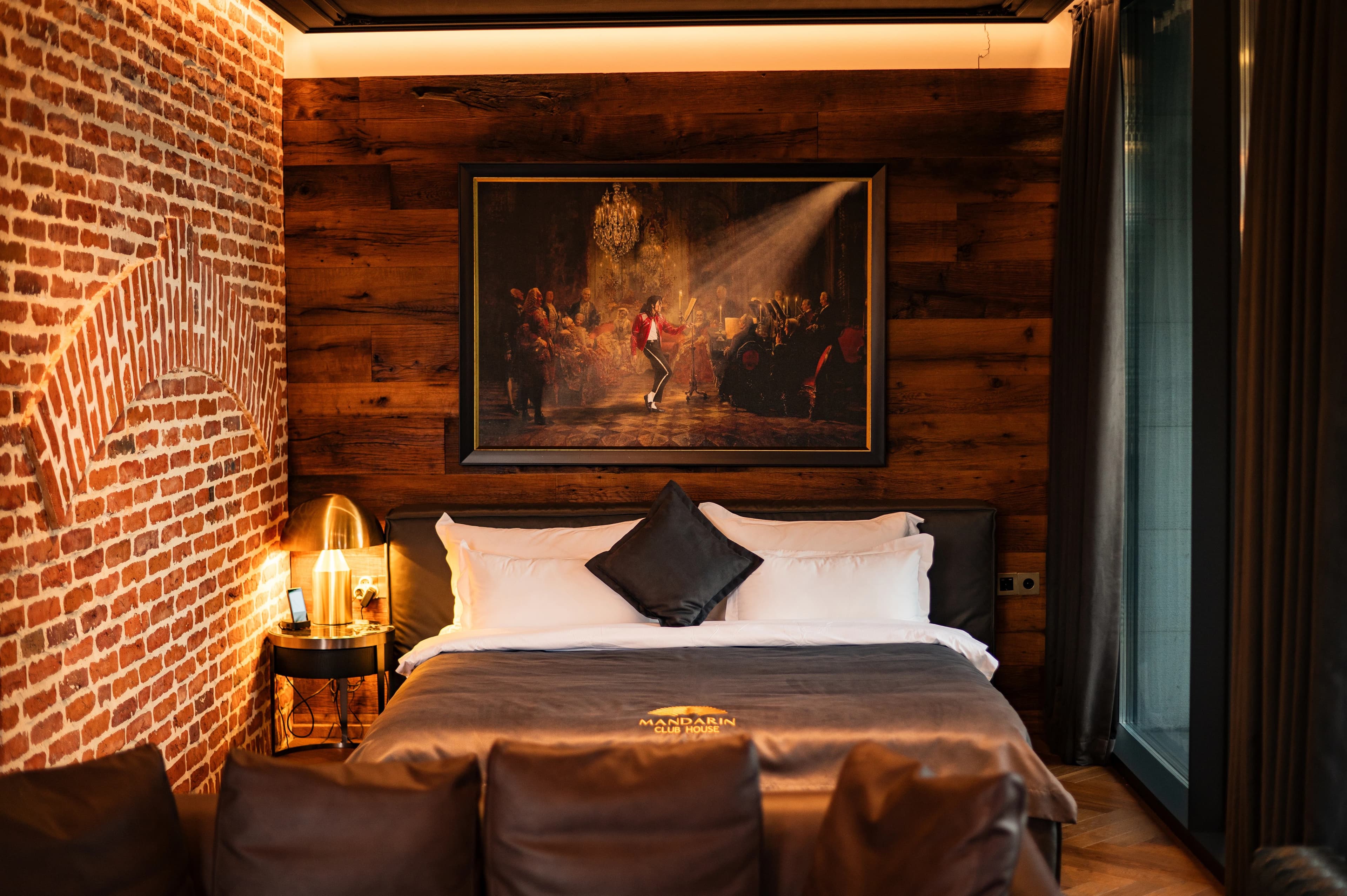 Bedroom with Wooden Accents