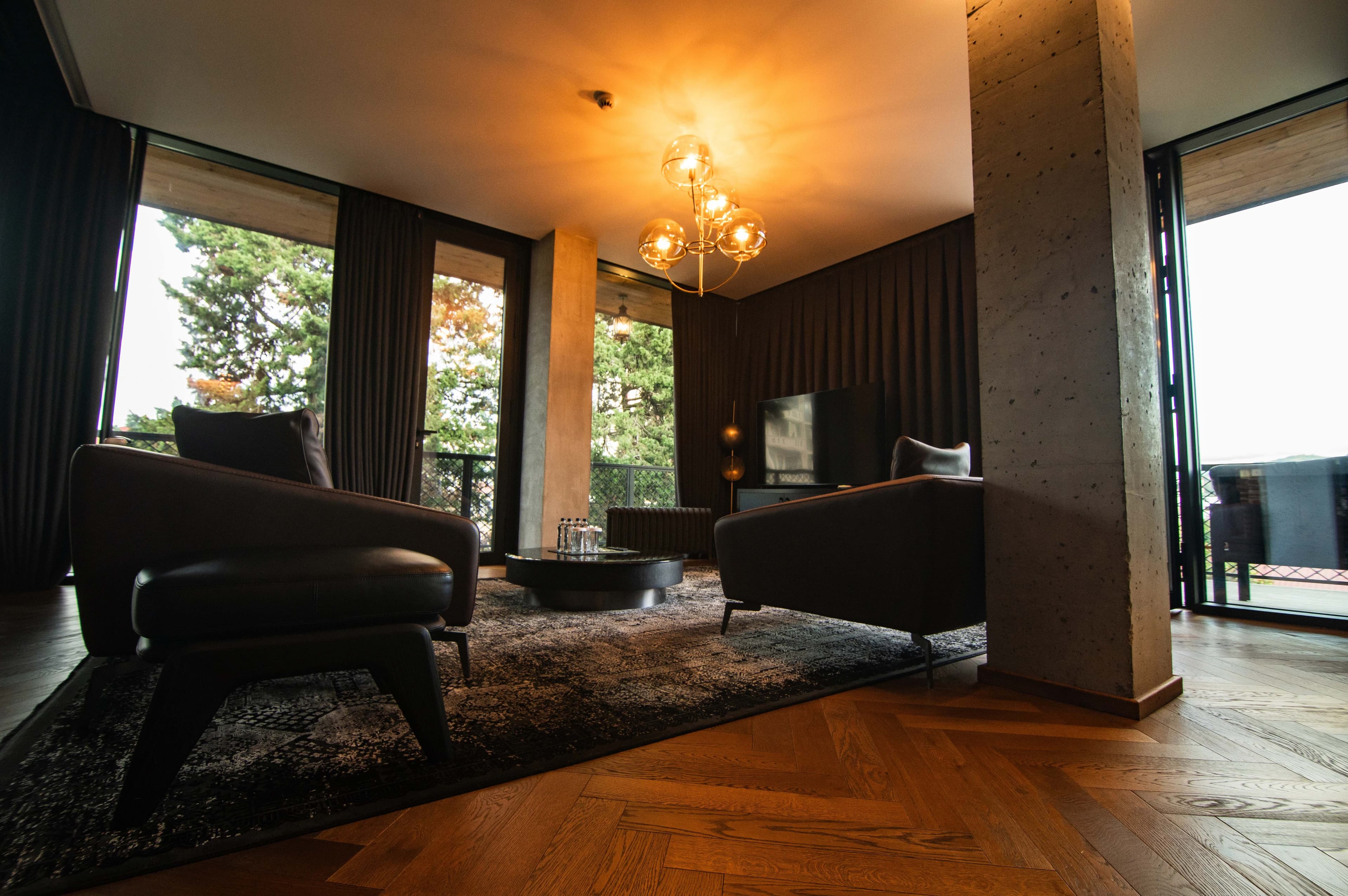 Modern Lounge with Panoramic Views